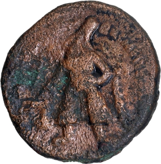 Copper Tetradrachma Coin of Vima Kadphises of Kushan Dynasty.