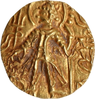 Ardokhsho type Gold Dinar Coin of Vasudeva II of Kushan Dynasty.