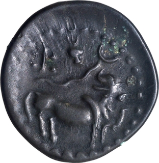 Very Rare Bronze Coin of Pallavas of Kanchi of Chakra type.