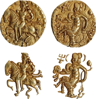 Horseman type Gold Dinar Coin of Chandragupta II of Gupta Dynasty.