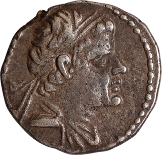 Silver Obol Coin of Eucratides I of Indo Greeks.