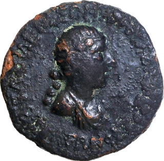 Bronze Quadruple Coin of Strato I of Indo Greeks.