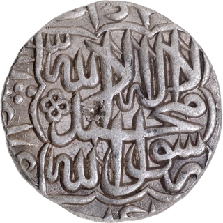 Agra Dar-ul-khilafa Mint Silver Rupee AH 984 Coin of Akbar.