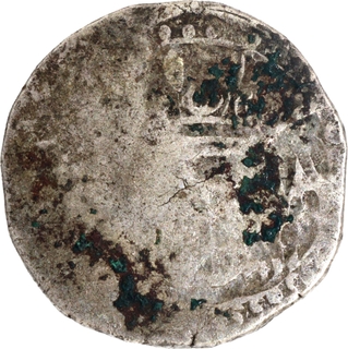 Indo Pourtuguese, Goa, D. Joao V Silver Half Xerafim Coin.