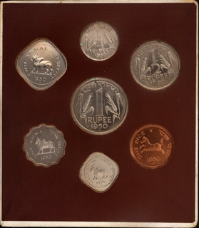 Extremely Rare Proof Decimal Coins Set of Bombay Mint of 1950 Regular series.