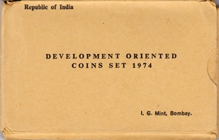 1974 F.A.O- Planned Families UNC Set of 2 Commemorative Coins of Bombay Mint of Republic India.