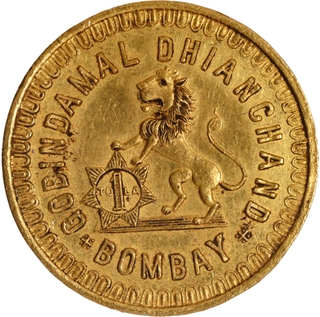 Gold One Tola of Gobindamal Dhianchand of Bombay.