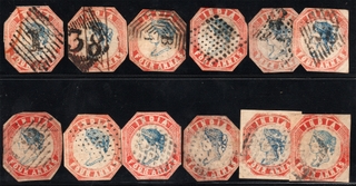 Lithograph Stamps of Queen Victoria of 1855 of 4 Annas.