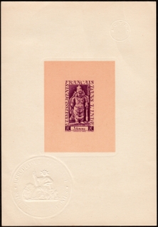 Franch India Stamp of 1939 Deluxe Proof Card.