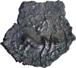 Bronze Coin of Pallavas of Kanchi of Flower type.