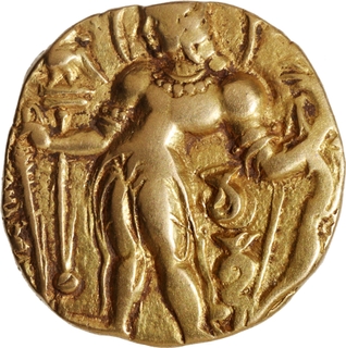 Archer type Gold Dinar Coin of Chandragupta II of Guptas.