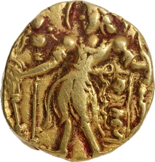 Gold Dinar Coin of Chandragupta II of Guptas of Archer type.