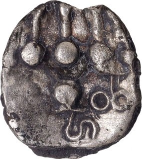 Silver Damma Coin of Gandhara Region of Early Turk Shahi period.