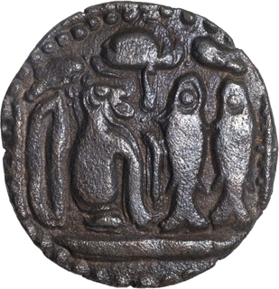 Silver Kahavanu Coin of Uttam Chola of Chola Empire.