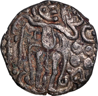 Silver Kahavanu Coin of Raja Raja I of Cholas with legend Sri Raja Raja.