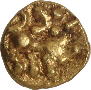 Gold Quarter Fanam Coin of Vikramaditya VI of Chalukyas of Kalyana.