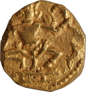 Uninscribed Gold Gadyana Coin of Shilaharas of Kolhapur.