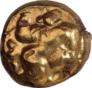 Irungola II Gold Varaha Coin of Nidugal Cholas of Garuda type.