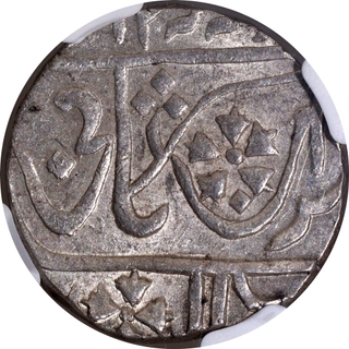   Graded & Slabbed by NGC as MS 62 Gwalior State Jayaji Rao Gwalior Fort Mint Silver Rupee Coin.