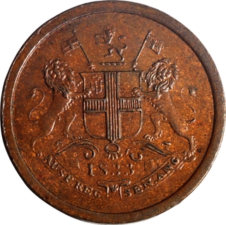 Rare Superb Quality Copper One Twelfth Anna Coin of Bombay Presidency.