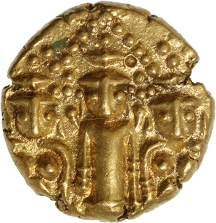 Rare Gold Three Swami Pagoda Coin of Madras Presidency.