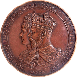 Bronze Medal of Jind State to Commemorate the Coronation at Delhi in 1911.