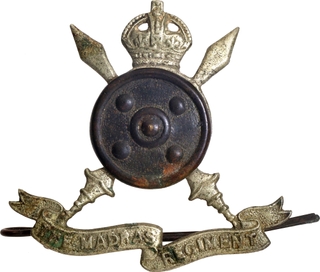  Bi-metal Badge of Madras Regiment.