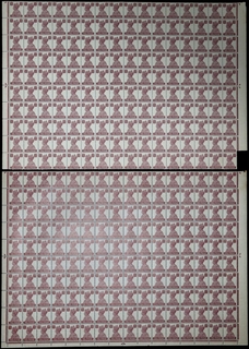 Complete Sheet of 12 Annas 320 Stamps of King George VI Split into three.