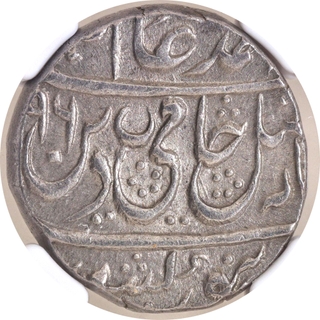 Rare NGC Grade as MS62 Silver Rupee Coin of Rohilkhand of Najibabad Mint.