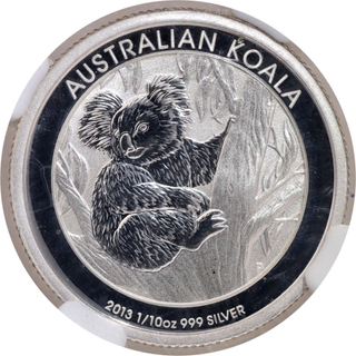 NGC Graded Silver Ten Cents Early Release Coin of Australia of 2013.