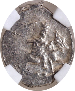 NGC Graded Silver Denga Coin of Ivan IV Vasilyevich of Russia.