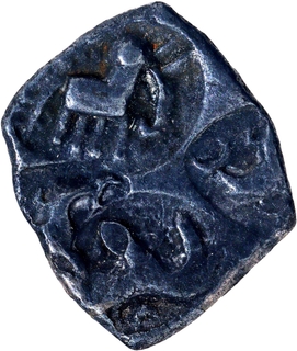 Punch Marked Silver Half Karshapana Coin of Avanti Janapada of Betul and Tapti Valley.