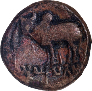 Copper Coin of Aryamitra of Mitra Kings of Kosala of Ayodhya.