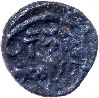 Potin Coin of Pallavas of Kanchi of Shankha type.