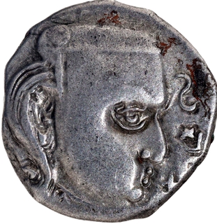 Silver Drachma Coin of Skandagupta of Guptas of Madhyadesha type.