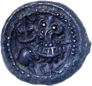 Copper Base Alloy Coin of Vishnukundin Dynasty.