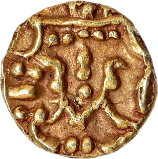 Extremely Rare Unlisted Gold Fanam Coin of Alupas of Udupi.