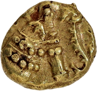 Gold Fanam Coin of Western Ganga Dynasty.