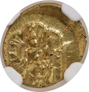 NGC Graded as MS 65 Gold Half Varaha Coin of Venkatapathiraya III of Vijayanagara Empire.