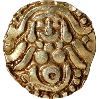 Rare Dehli Sultanate, Ghorid Dynasty, Mu'izz ud din Muhammad bin Sam Gold Unit Coin of Bayana Type.