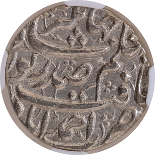 Superb Quality Graded by NGC as AU Details Noorjahan Ahmadabad Mint Silver Rupee AH 1037 /22 RY Sad Zewar Couplet Coin. 