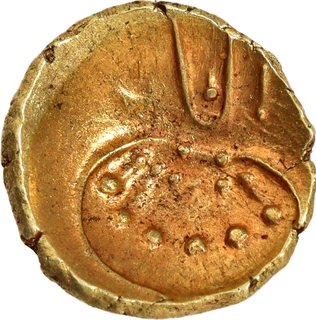 Gold Cup Shaped Fanam Coin of Indo Dutch.