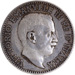 Silver Half Rupee Coin of Victor Emmanuel III of Somalia of 1912.