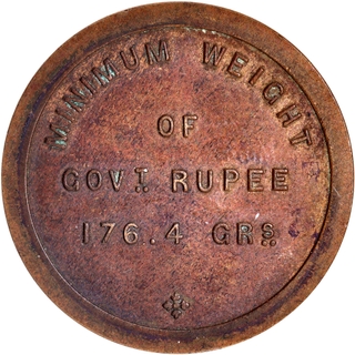 Copper Token of Rupee Weight.