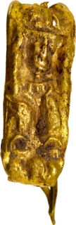 Gold Pin Primitive Money of Rigvedic period with Deity symbol on it..