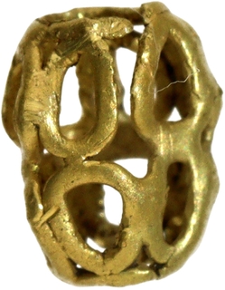 Gold Bead Rigvedic Primitive Money.