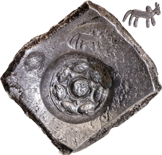 Punch Marked Silver Five Shana Coin of Shakya Janapada.