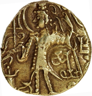 Ardokhsho type Gold Dinar Coin of Shaka I of Later Kushan Dynasty.