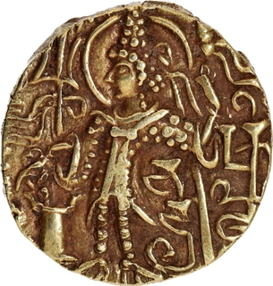 Gold Dinar Coin of Kipanada of Later Kushan Dynasty of Ardokhsho type.