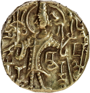 Ardokhsho type Gold Dinar Coin of Kipanada of Kushan Dynasty.